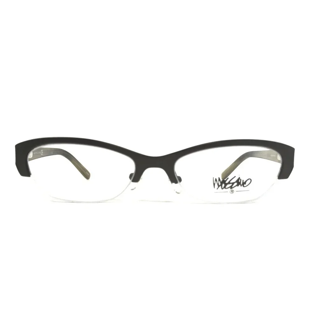 Mossimo Eyeglasses Frames MS 1078 Olive Green Cat Eye Half Rim 51-17-135
